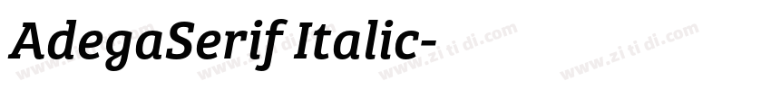 AdegaSerif Italic字体转换